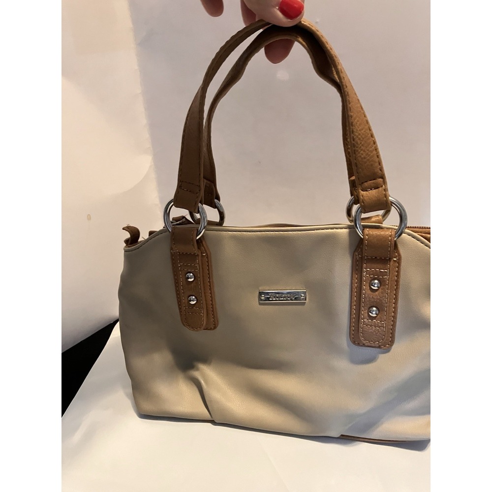 Koltov Women Olivia SmallWheatCream Soft Faux Leather Zippered Satchel Handbag